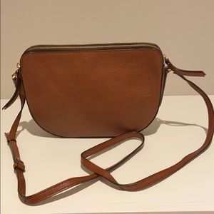 Banana Republic Double-Zip Half Moon Crossbody
